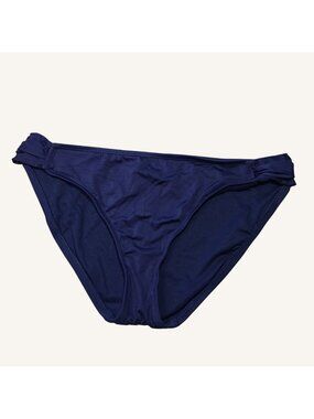 Mossimo Navy Blue Bikini Bottoms Medium 90% Nylon 10% Spandex Wrinkle-Resistant